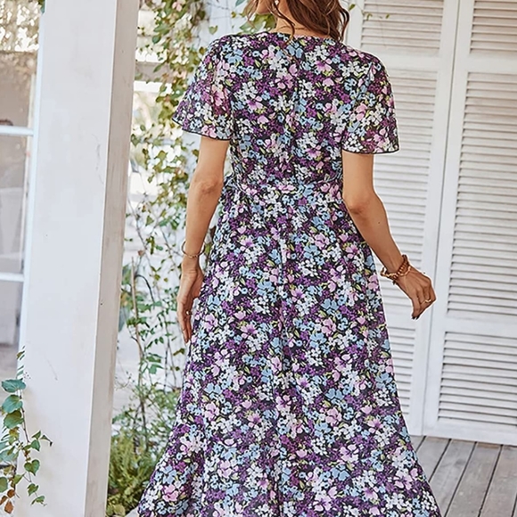 Boho floral dress size XL - Picture 2 of 3